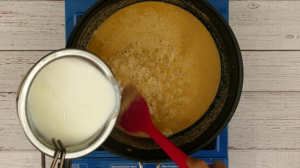 rajgira halwa - flour and milk